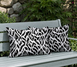 Koyo Zebra Print Indoor/Outdoor Reversible Rectangular Pillow