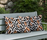 Koyo Zebra Print Indoor/Outdoor Reversible Rectangular Pillow