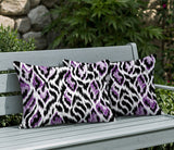 Koyo Zebra Print Indoor/Outdoor Reversible Rectangular Pillow