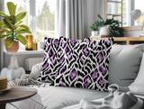 Koyo Zebra Print Indoor/Outdoor Reversible Square Pillow