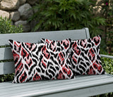 Koyo Zebra Print Indoor/Outdoor Reversible Rectangular Pillow