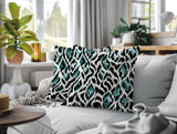 Koyo Zebra Print Indoor/Outdoor Reversible Square Pillow
