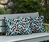 Koyo Zebra Print Indoor/Outdoor Reversible Rectangular Pillow