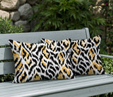 Koyo Zebra Print Indoor/Outdoor Reversible Rectangular Pillow