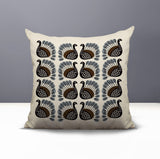 Kunu Turkey Reversible Indoor/Outdoor Square Pillow in Gray - Size 20x20