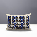 Kunu Turkey Reversible Indoor/Outdoor Rectangular Pillow in Navy Blue - Size 25x18
