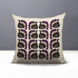 Kunu Turkey Reversible Indoor/Outdoor Square Pillow in Purple - Size 20x20