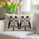 Kuti Tucan Reversible Indoor/Outdoor Rectangular Pillow in Beige - Size 20x14