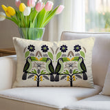 Kuti Tucan Reversible Indoor/Outdoor Rectangular Pillow in Chartreuse - Size 25x18