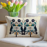 Kuti Tucan Reversible Indoor/Outdoor Rectangular Pillow in Emerald - Size 25x18