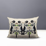 Kuti Tucan Reversible Indoor/Outdoor Rectangular Pillow in Gray - Size 20x14