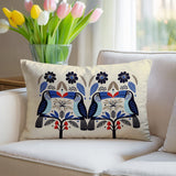 Kuti Tucan Reversible Indoor/Outdoor Rectangular Pillow in Navy Blue - Size 25x18