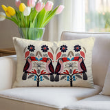 Kuti Tucan Reversible Indoor/Outdoor Rectangular Pillow in Red - Size 25x18