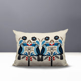 Kuti Tucan Reversible Indoor/Outdoor Rectangular Pillow in Turquoise - Size 25x18