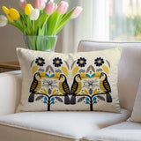 Kuti Tucan Reversible Indoor/Outdoor Rectangular Pillow in Yellow - Size 25x18