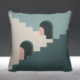 Kwinti Geometric Reversible Indoor/Outdoor Square Pillow