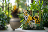 Kyo Tiger Reversible Indoor/Outdoor Square Pillow