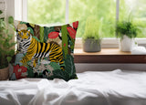 Kyo Tiger Reversible Indoor/Outdoor Square Pillow