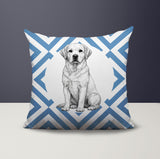 Labrador Retriever Indoor/Outdoor Reversible Square Pillow