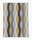 Lassa low pile chair mat in Mustard