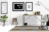 Lassa low pile chair mat in Mustard