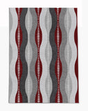 Lassa low pile chair mat in Red