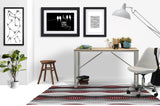 Lassa low pile chair mat in Red