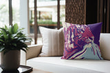 Leon Tiger Faux Suede Square Indoor Pillow