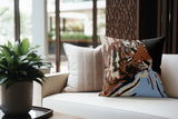 Leon Tiger Faux Suede Square Indoor Pillow