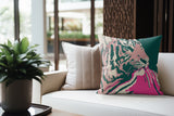 Leon Tiger Faux Suede Square Indoor Pillow