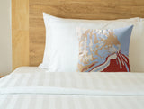 Leon Tiger Faux Suede Square Indoor Pillow in Lavender Earth - Size 18x18