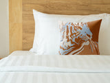 Leon Tiger Faux Suede Square Indoor Pillow