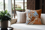 Leon Tiger Faux Suede Square Indoor Pillow