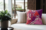 Leon Tiger Faux Suede Square Indoor Pillow