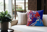 Leon Tiger Faux Suede Square Indoor Pillow