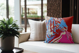 Leon Tiger Faux Suede Square Indoor Pillow