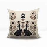 Lexa Rabbit Reversible Indoor/Outdoor Square Pillow