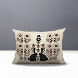 Lexa Rabbit Reversible Indoor/Outdoor Lumbar Pillow in Beige - Size 25x18