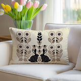 Lexa Rabbit Reversible Indoor/Outdoor Lumbar Pillow