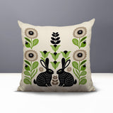 Lexa Rabbit Reversible Indoor/Outdoor Square Pillow