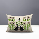Lexa Rabbit Reversible Indoor/Outdoor Lumbar Pillow in Chartreuse - Size 25x18