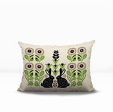 Lexa Rabbit Reversible Indoor/Outdoor Lumbar Pillow