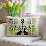 Lexa Rabbit Reversible Indoor/Outdoor Lumbar Pillow