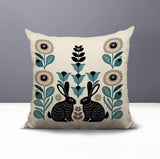 Lexa Rabbit Reversible Indoor/Outdoor Square Pillow