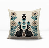 Lexa Rabbit Reversible Indoor/Outdoor Square Pillow