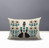 Lexa Rabbit Reversible Indoor/Outdoor Lumbar Pillow