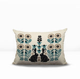 Lexa Rabbit Reversible Indoor/Outdoor Lumbar Pillow