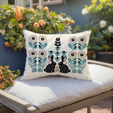 Lexa Rabbit Reversible Indoor/Outdoor Lumbar Pillow