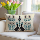 Lexa Rabbit Reversible Indoor/Outdoor Lumbar Pillow