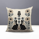 Lexa Rabbit Reversible Indoor/Outdoor Square Pillow